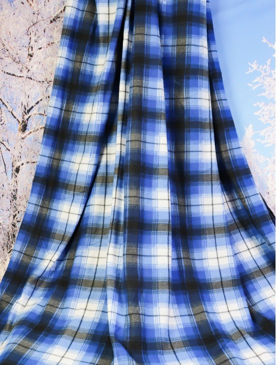 Double Sided Queen Size Plaid Flannel Blanket